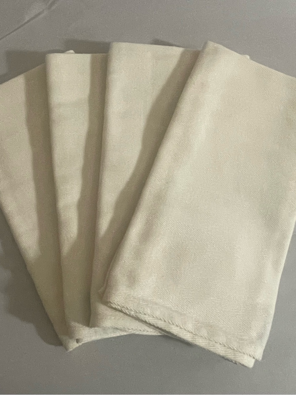 Ralph Lauren Cream Napkins - Pack of 4 cotton blend herringbone